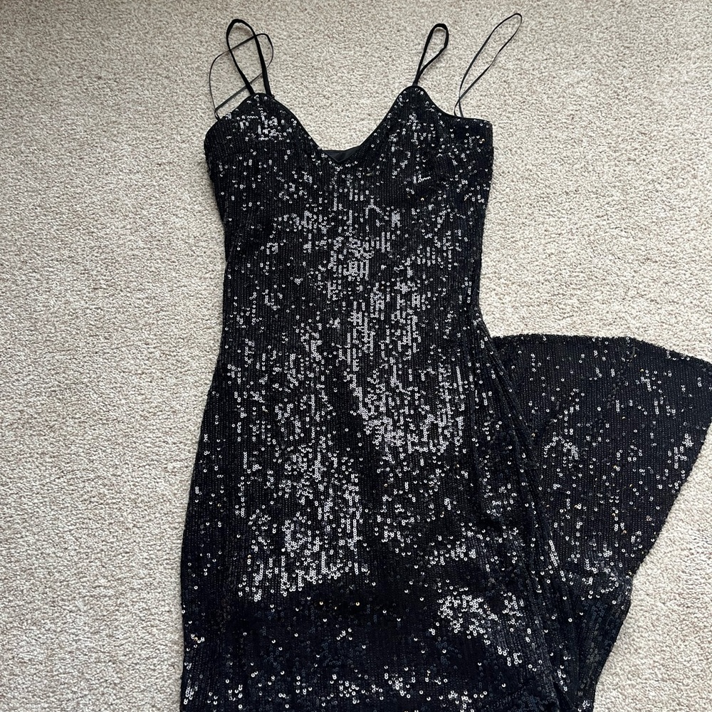 Express Black Sequin Dress